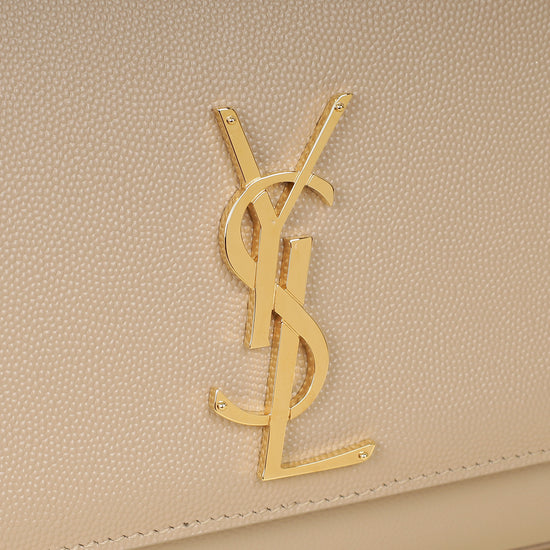 YSL Beige Monogram Kate Medium Shoulder Bag-YSL-THE CLOSET