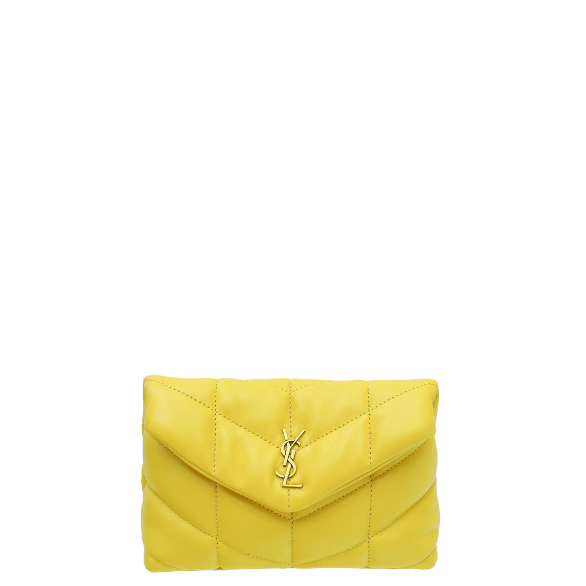 YSL Yellow Puffer Small Pouch-YSL-THE CLOSET