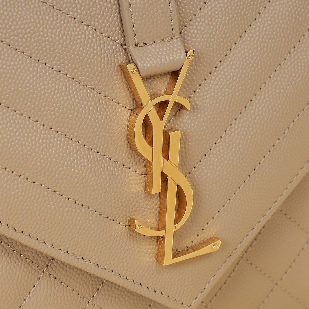 YSL Nude Mix Quilted Envelope Medium Shoulder Bag-YSL-THE CLOSET