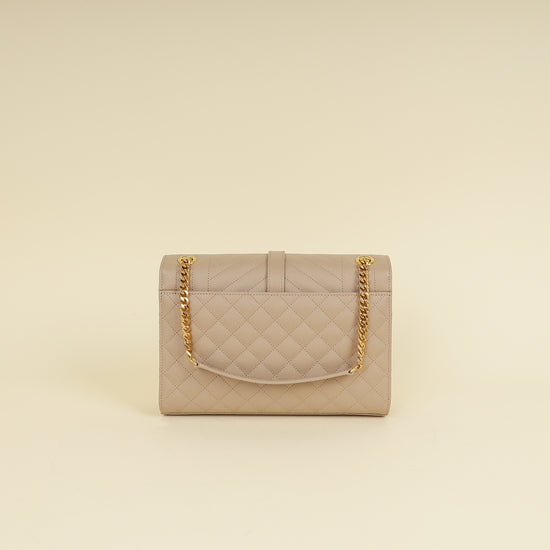 YSL Nude Mix Quilted Envelope Medium Shoulder Bag-YSL-THE CLOSET