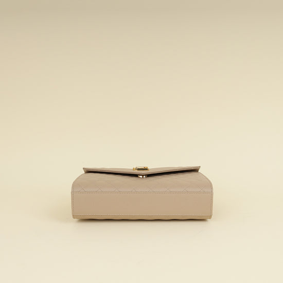 YSL Nude Mix Quilted Envelope Medium Shoulder Bag-YSL-THE CLOSET