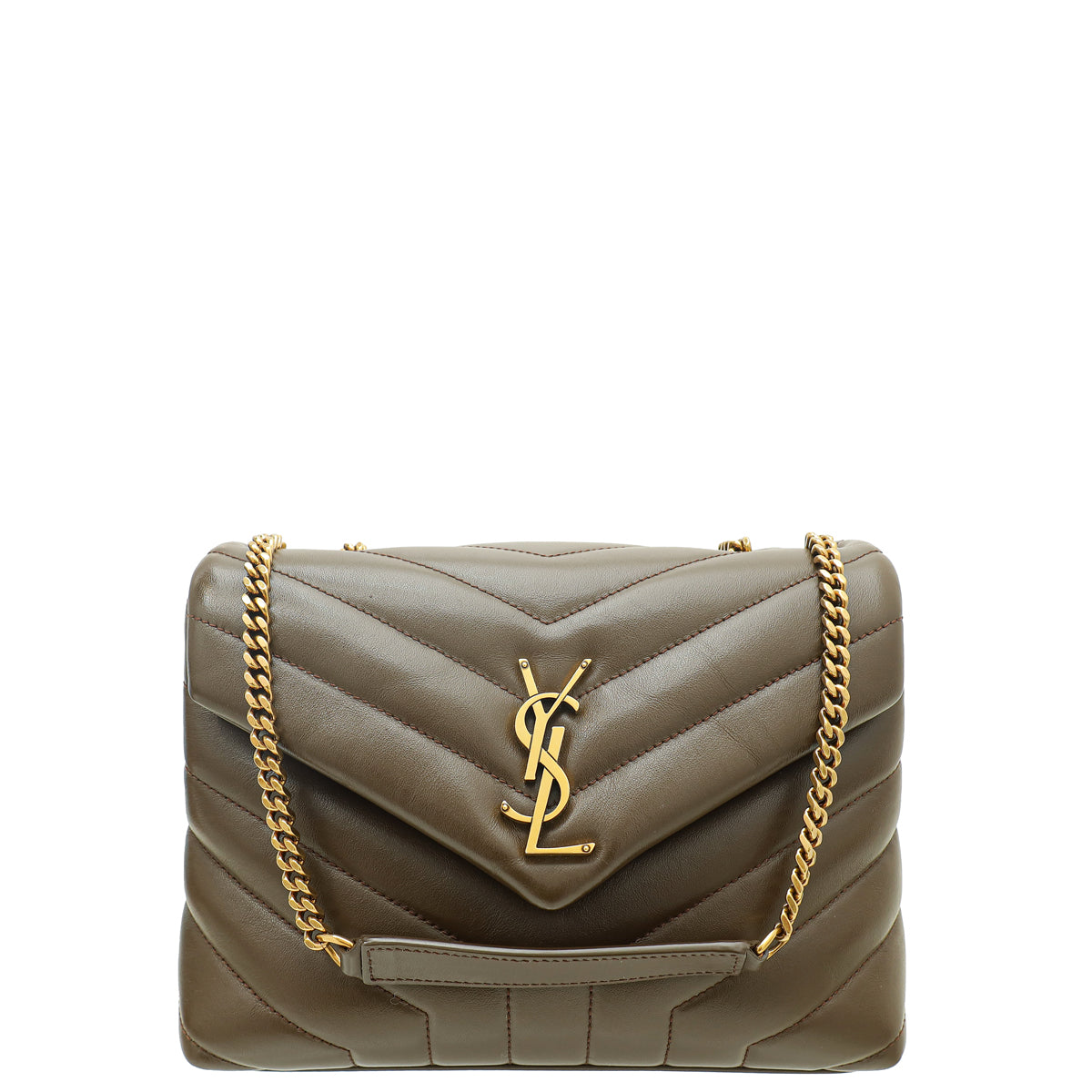 YSL Brown LouLou Small Shoulder Bag - Main Image