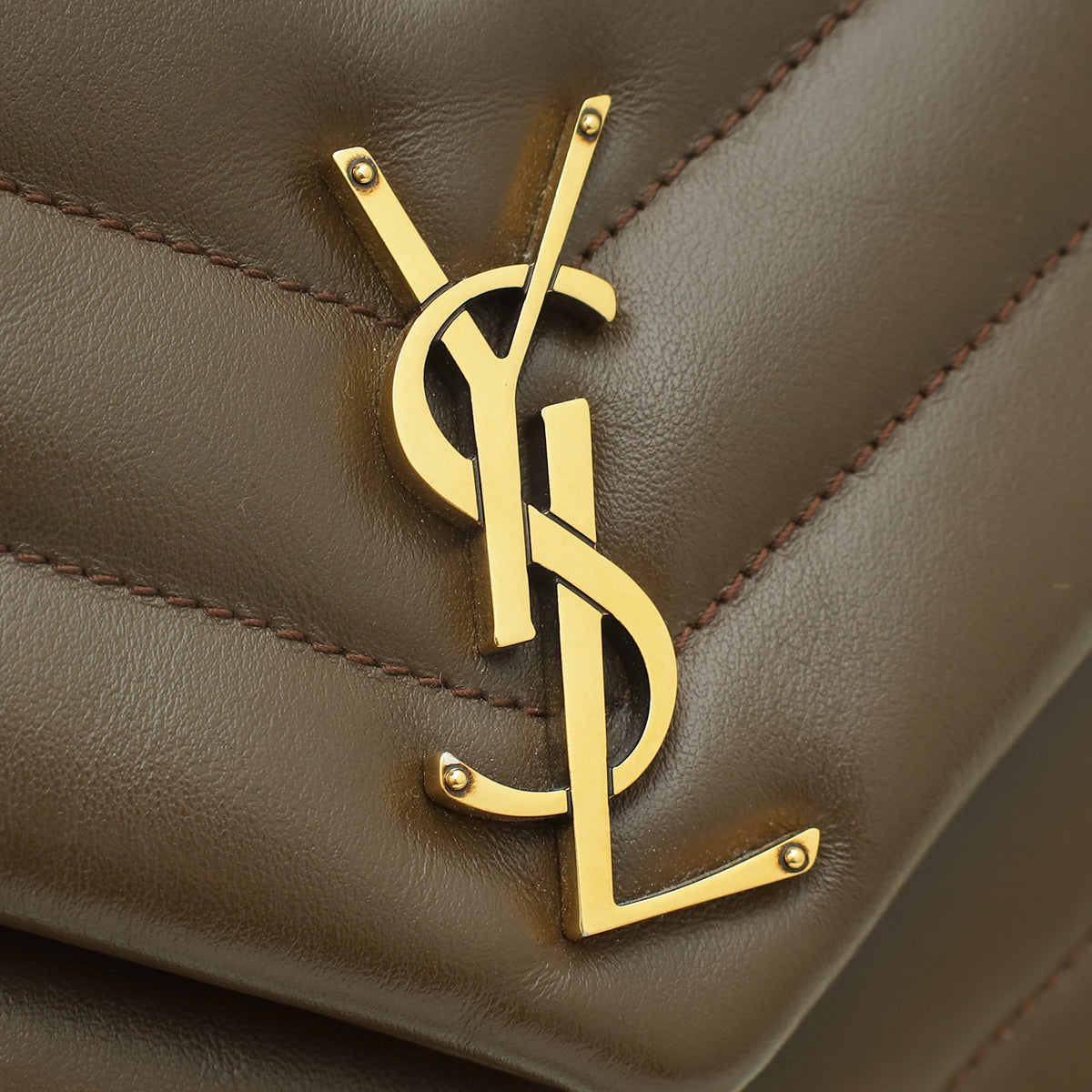 YSL Brown LouLou Small Shoulder Bag