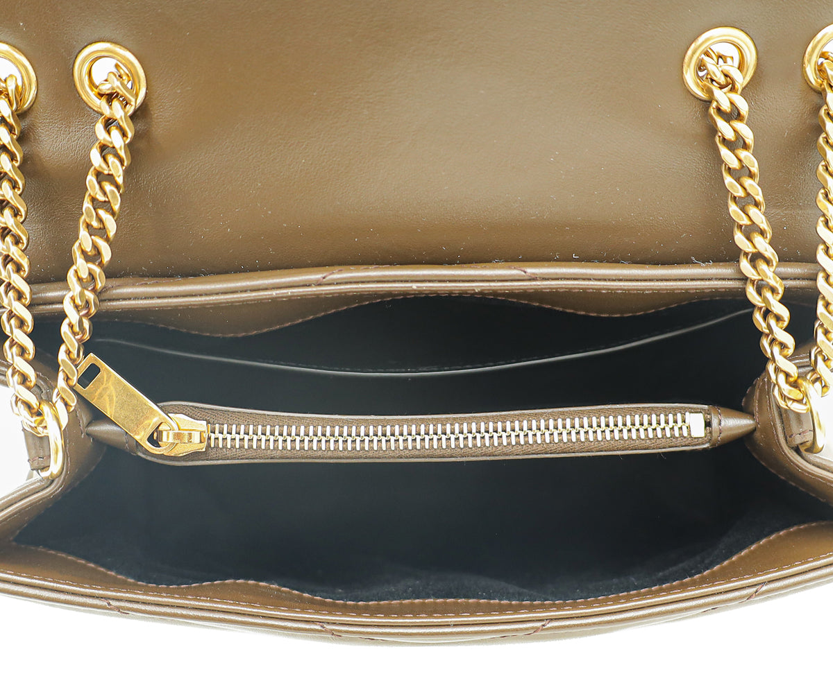 YSL Brown LouLou Small Shoulder Bag