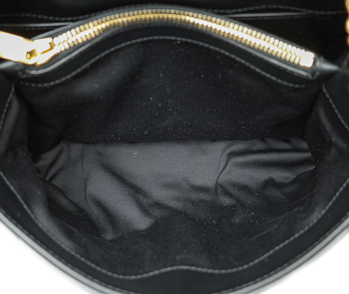 YSL Black Aged LouLou Shoulder Bag