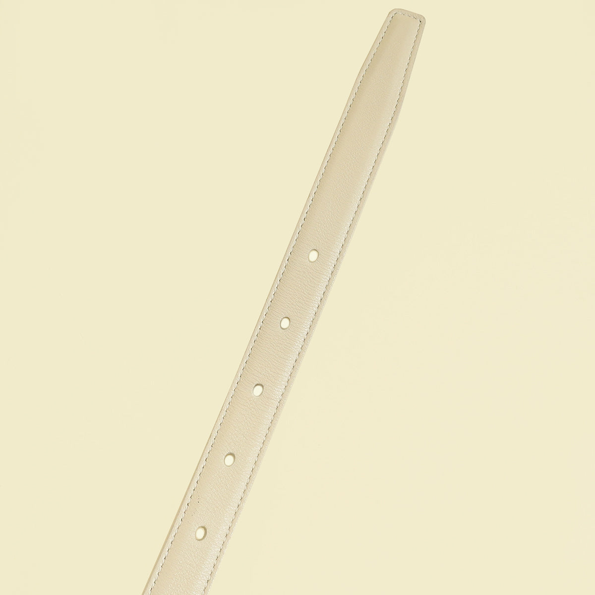 YSL Blanc Vintage Cassandre Thin Buckle Belt