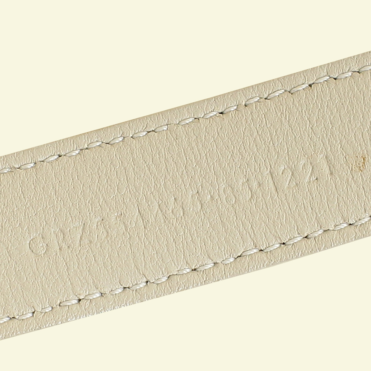 YSL Blanc Vintage Cassandre Thin Buckle Belt