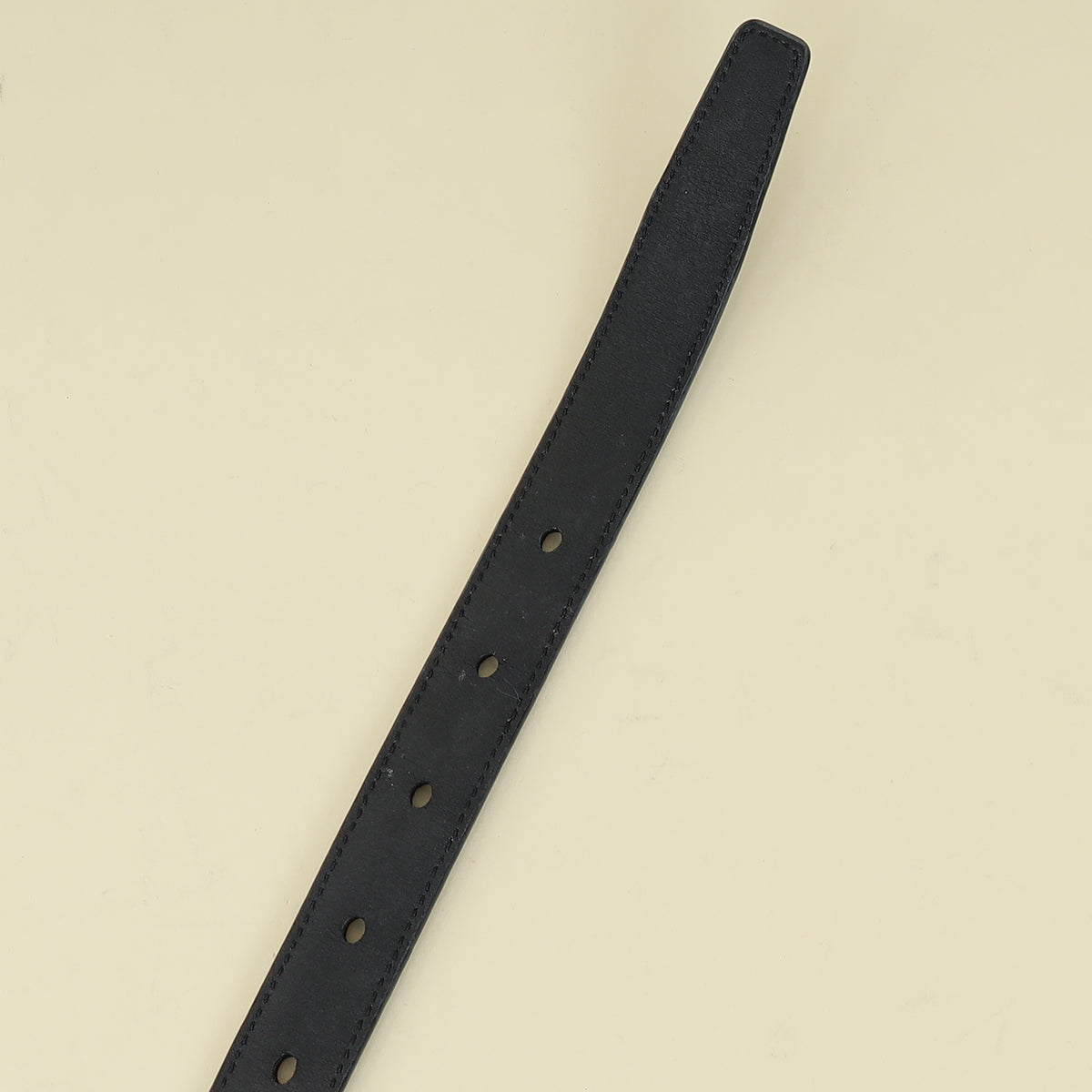 YSL Black Cassandre Thin 20mm Belt w/ Square Buckle-YSL-THE CLOSET