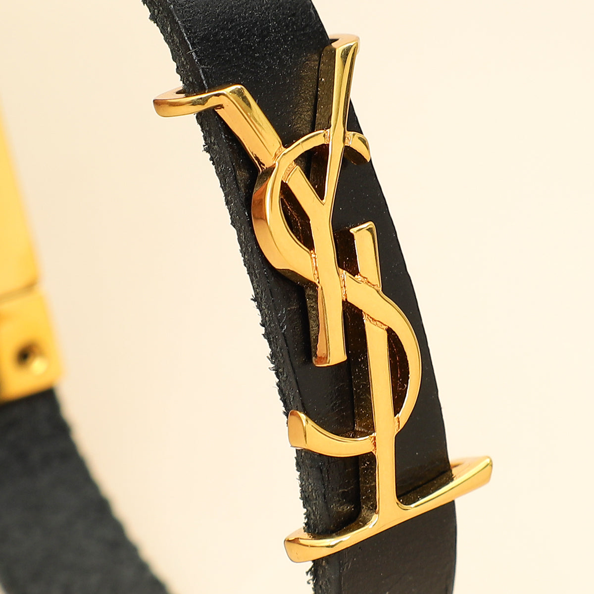 YSL Black Single Tour Cassandre Bracelet-YSL-THE CLOSET