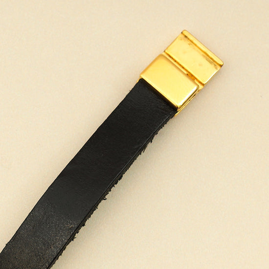 YSL Black Single Tour Cassandre Bracelet-YSL-THE CLOSET