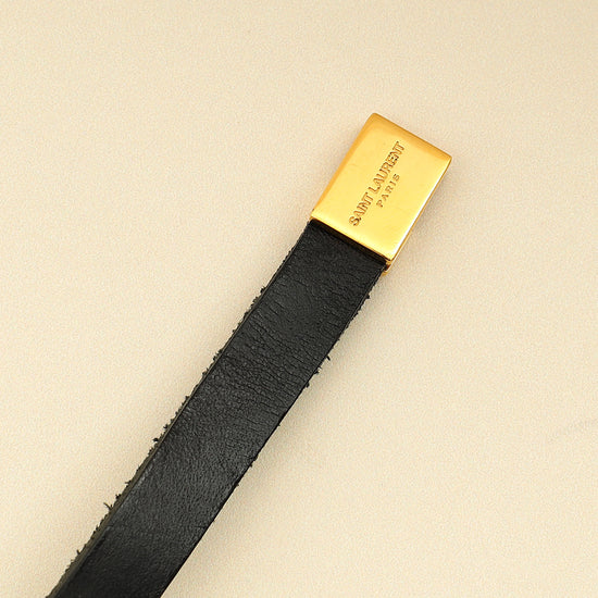 YSL Black Single Tour Cassandre Bracelet-YSL-THE CLOSET