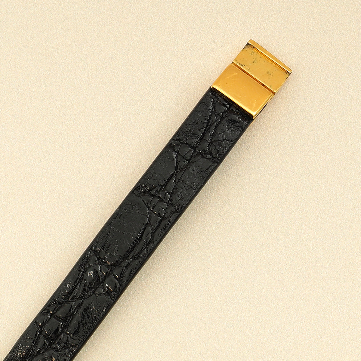 YSL Black Double Wrap Cassandre Bracelet-YSL-THE CLOSET