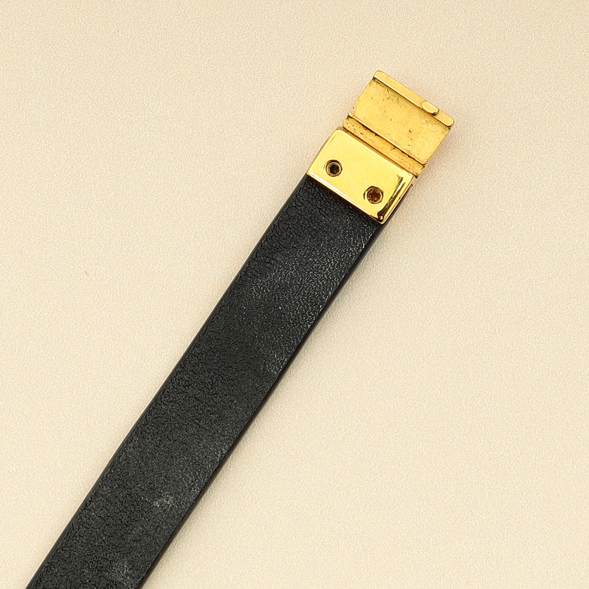 YSL Black Double Wrap Cassandre Bracelet-YSL-THE CLOSET