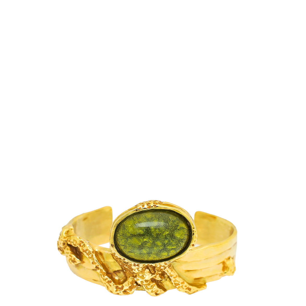 YSL Green Arty Cuff Medium Bracelet-YSL-THE CLOSET