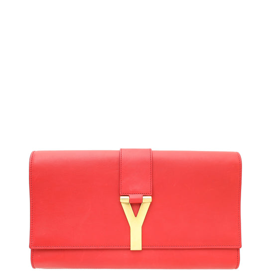 YSL Red Y Ligne Clutch