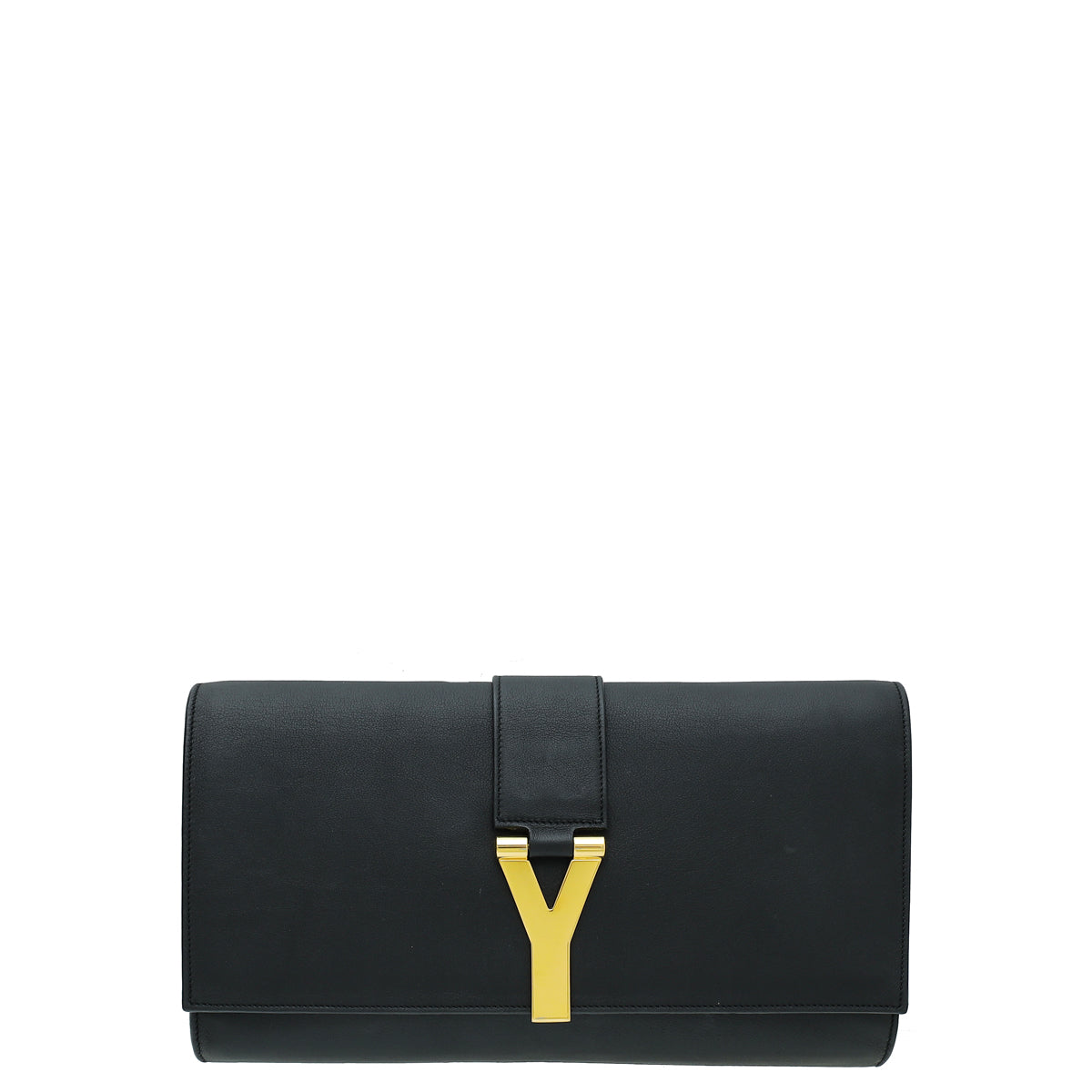 YSL Black Y Ligne Clutch-YSL-THE CLOSET