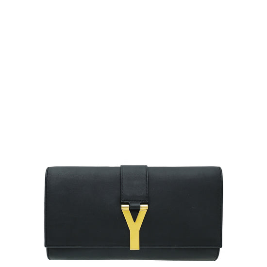 YSL Black Y Ligne Clutch