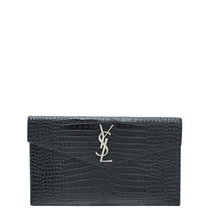 حقيبة يد أبتاون منقوشة باللون الأسود من YSL 