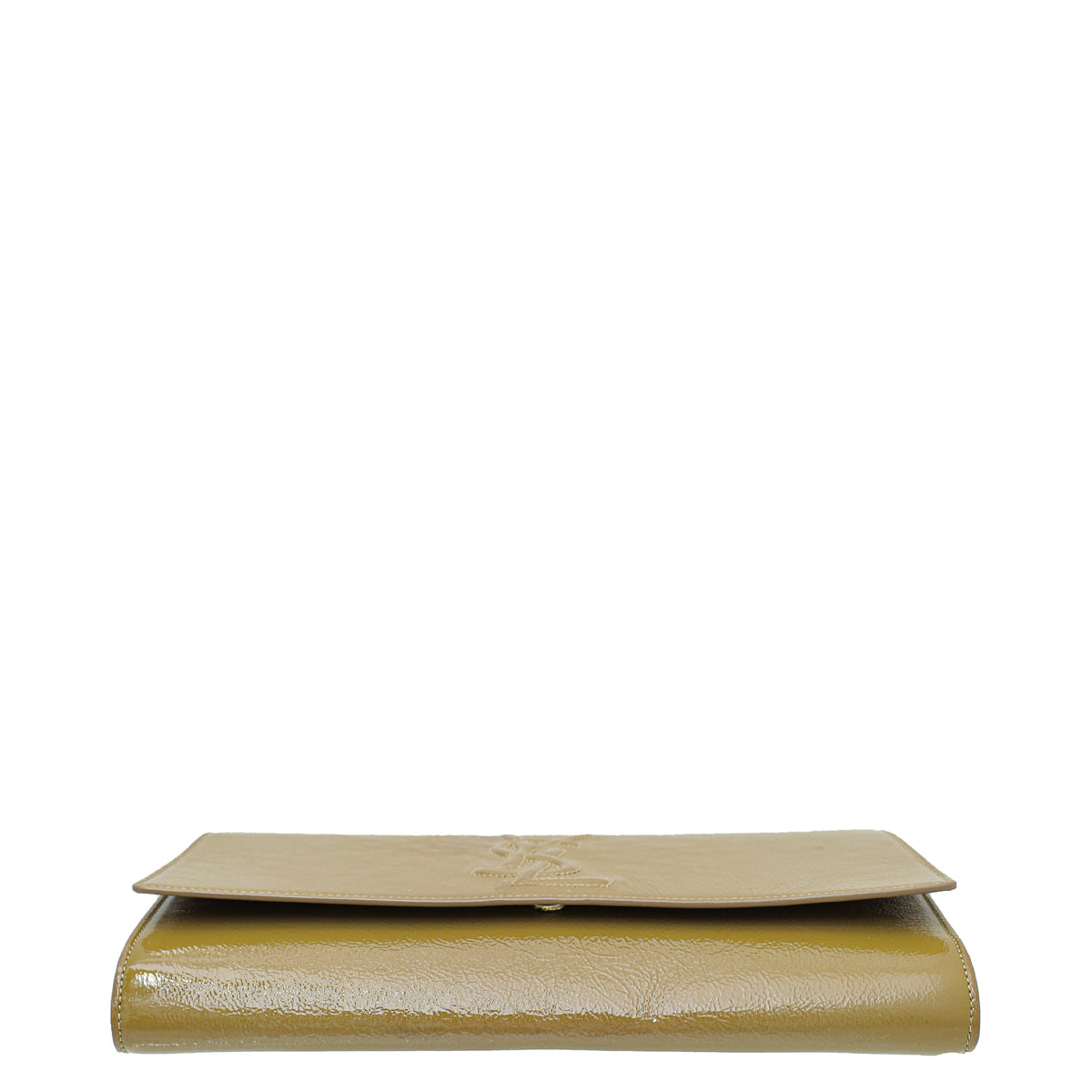 YSL Olive Belle De Jour Patent Clutch