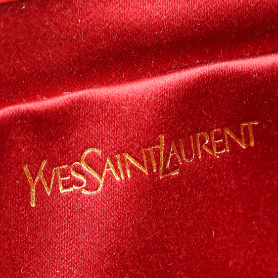 YSL Red Belle De Jour Small Clutch