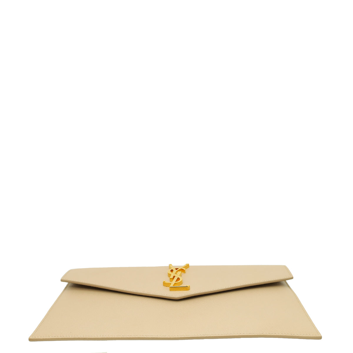 YSL Beige Uptown Clutch