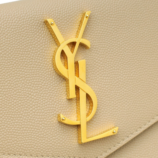 YSL Beige Uptown Clutch