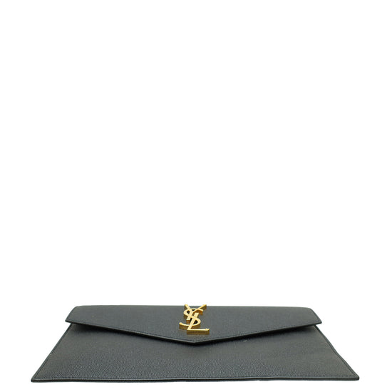 YSL Black Grain De Poudre Uptown Pouch