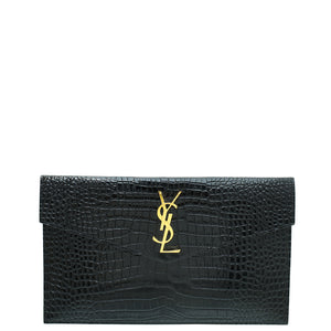 حقيبة أبتاون منقوشة باللون الأسود من YSL