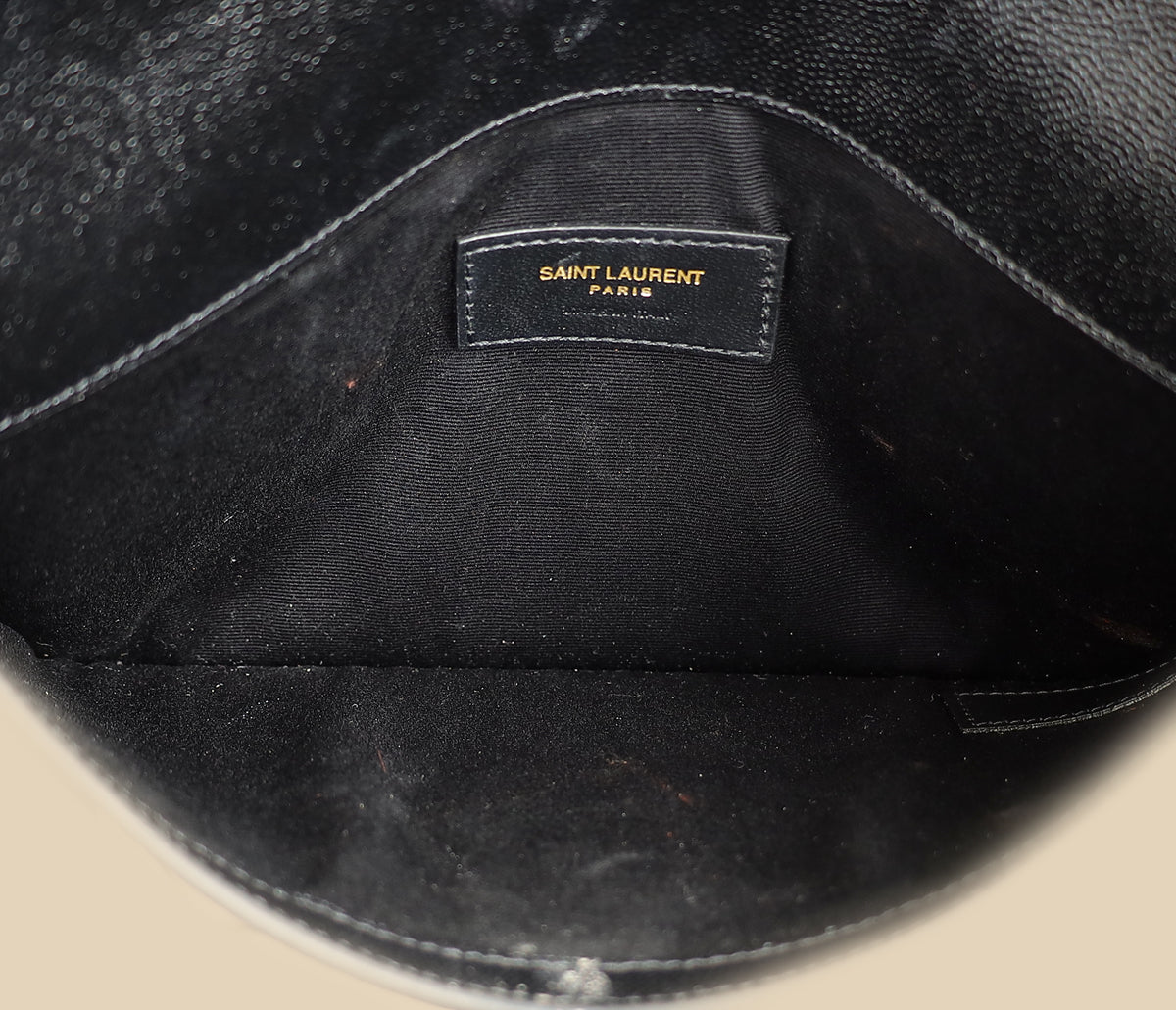 YSL Black Uptown Clutch