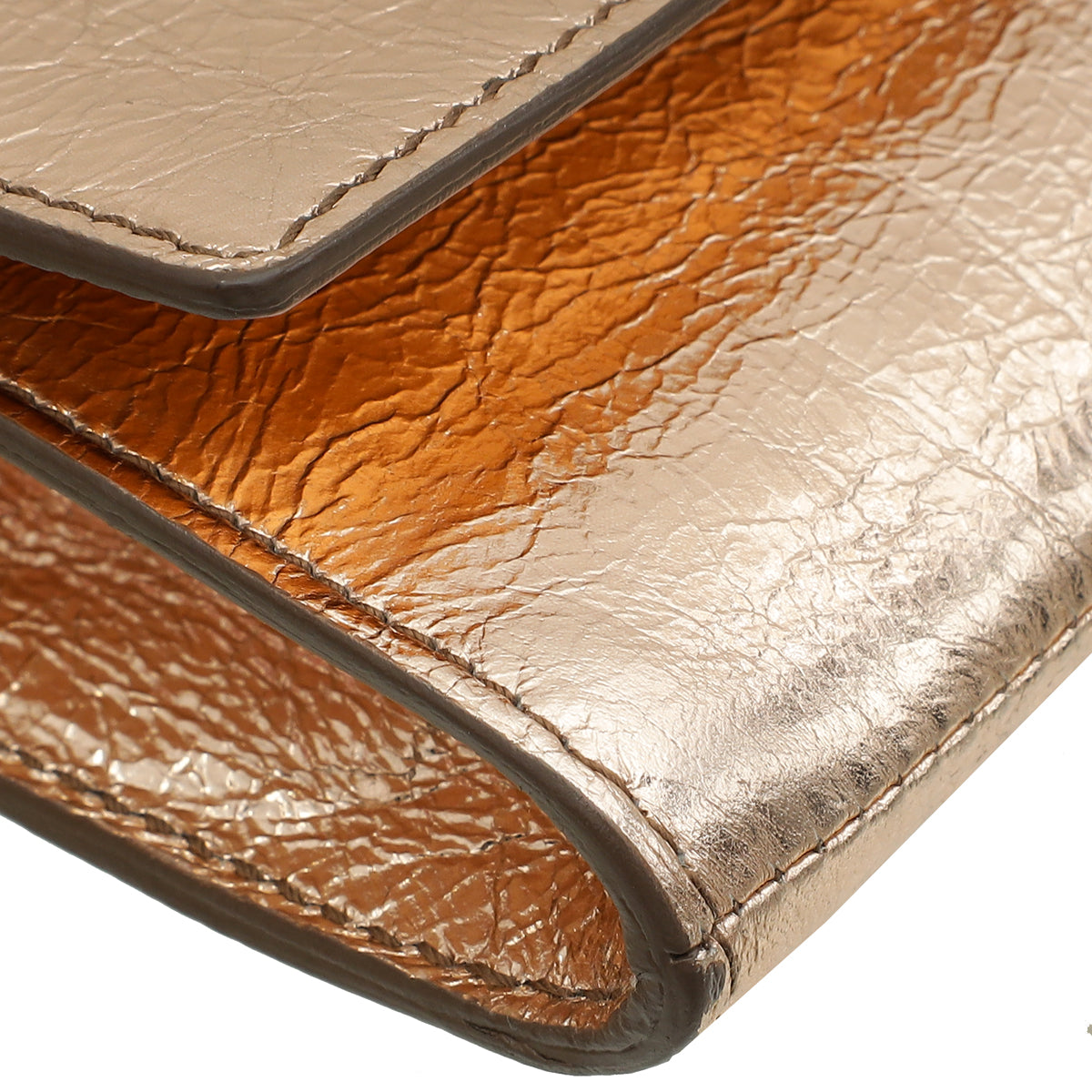 YSL Mettalic Rose Gold Belle De Jour Small Clutch