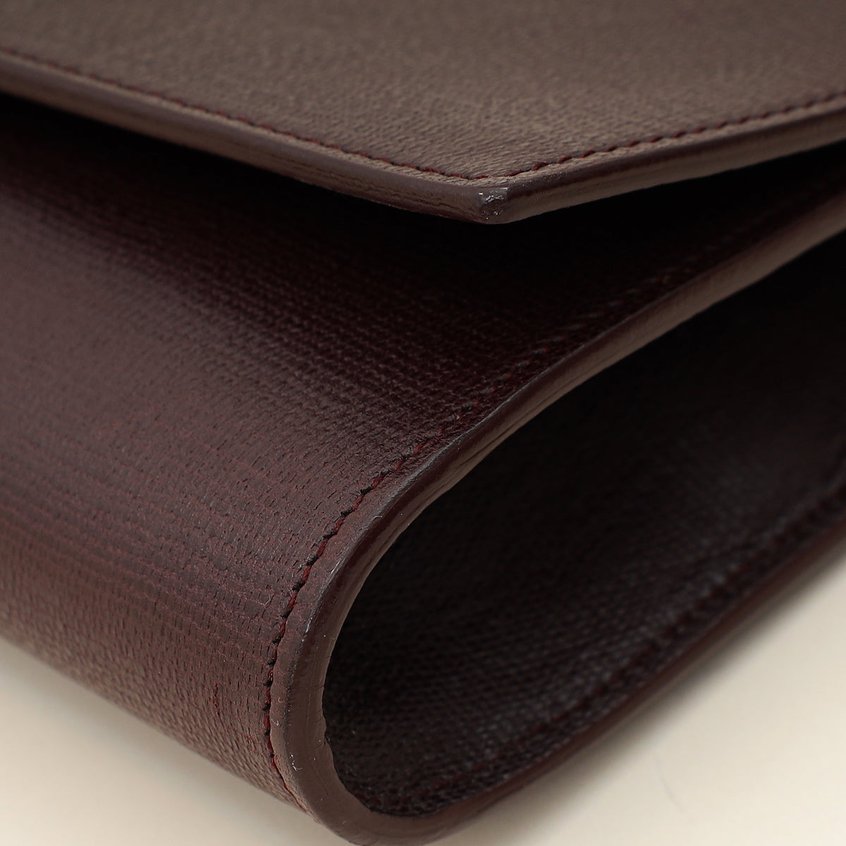 YSL Burgundy Y Ligne Clutch-YSL-THE CLOSET