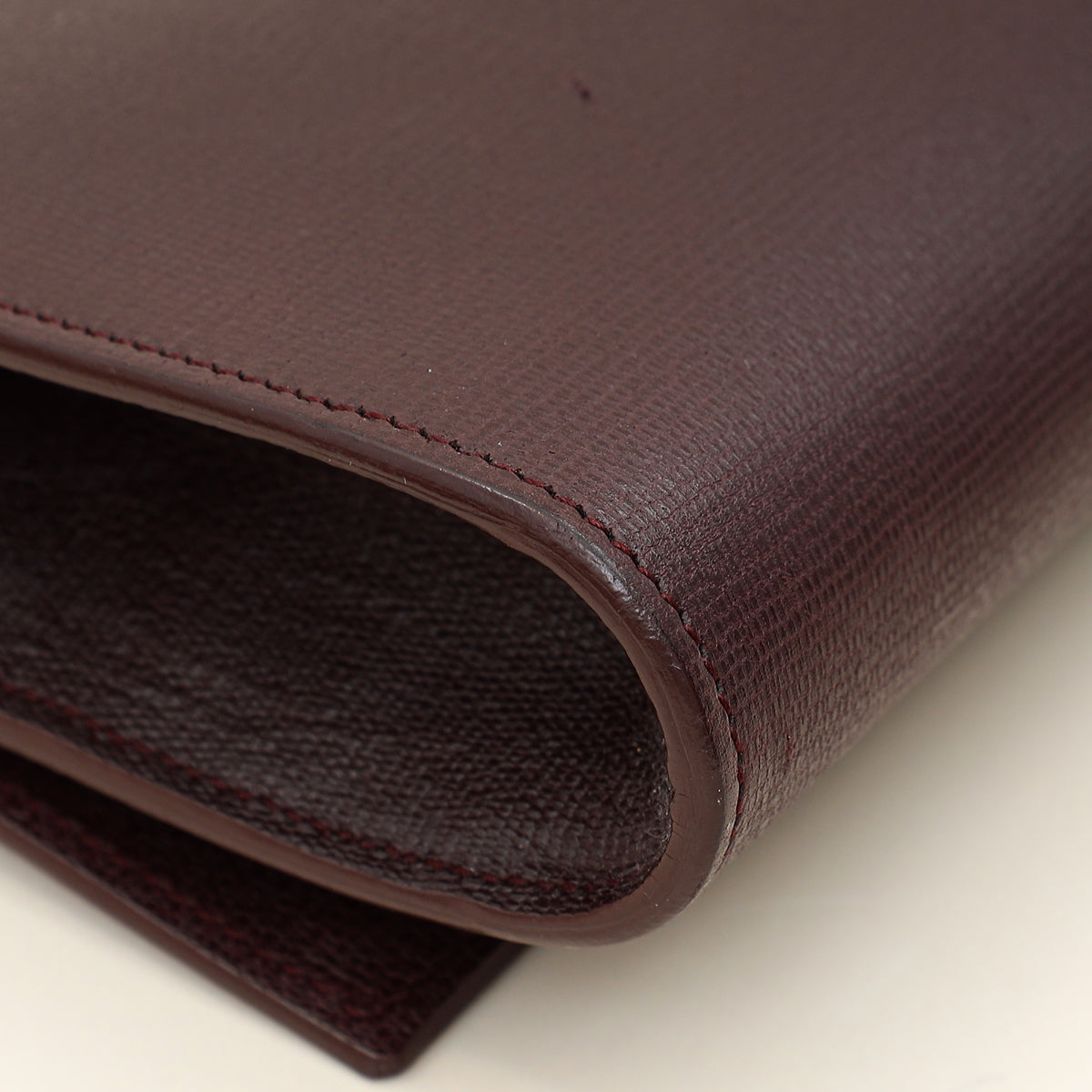 YSL Burgundy Y Ligne Clutch-YSL-THE CLOSET