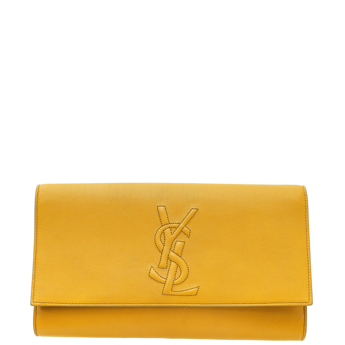 YSL Mustard Belle De Jour Clutch-YSL-THE CLOSET