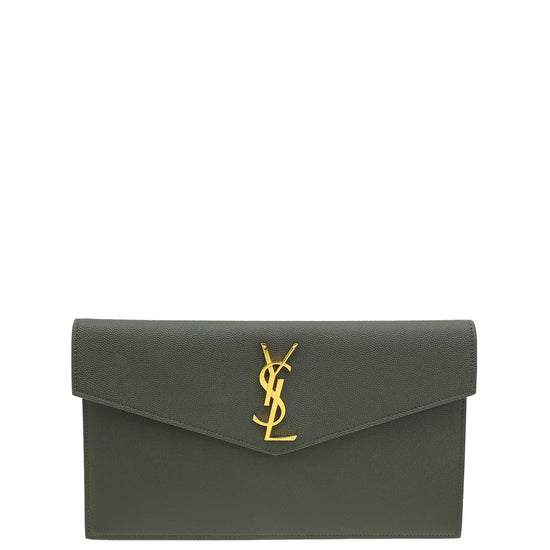 YSL Dark Grey Uptown Clutch