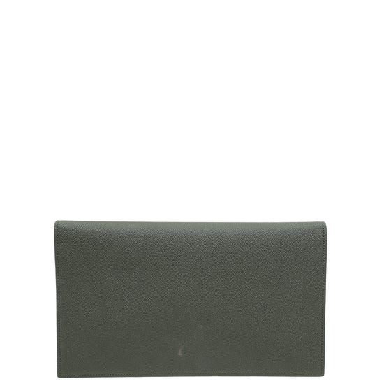 YSL Dark Grey Uptown Clutch