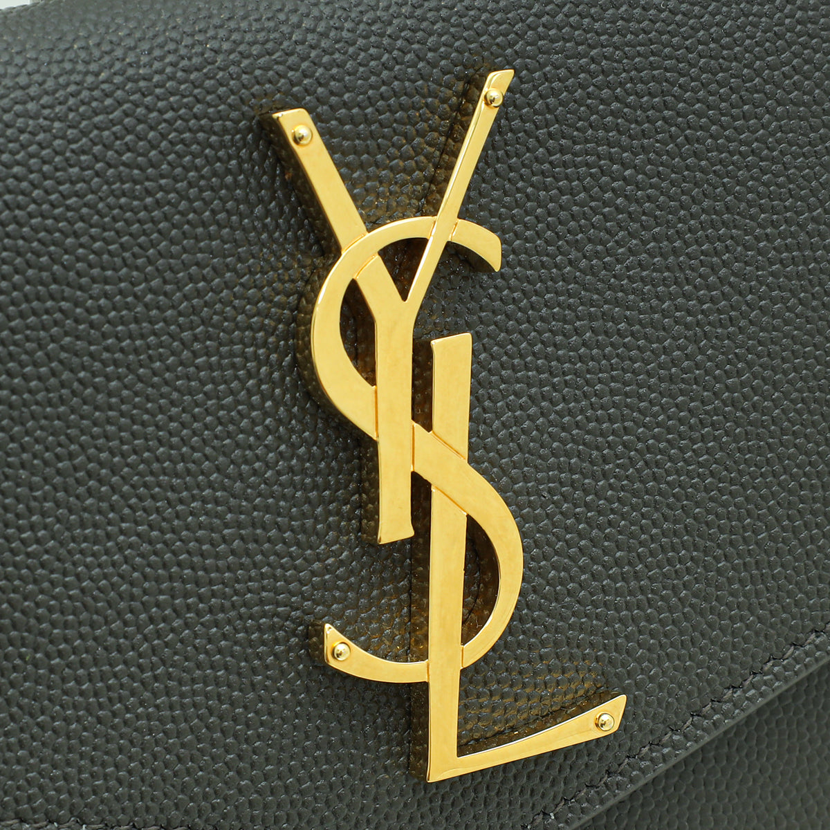 YSL Dark Grey Uptown Clutch