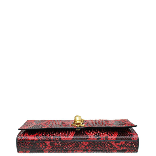 YSL Bicolor Python Kate Tassel Clutch