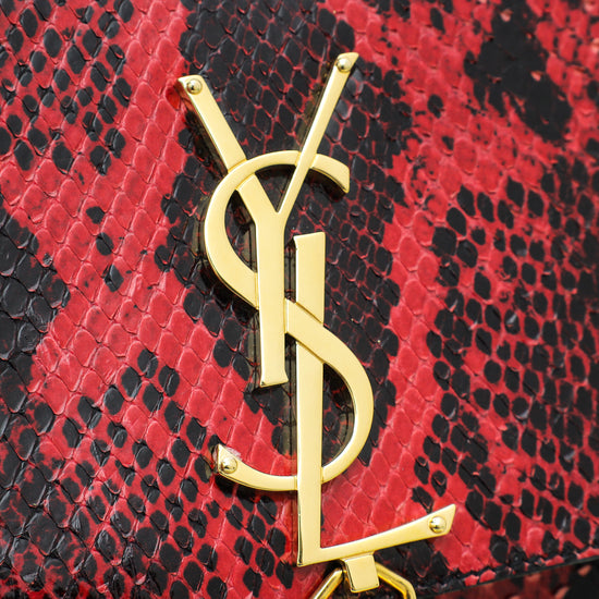 YSL Bicolor Python Kate Tassel Clutch