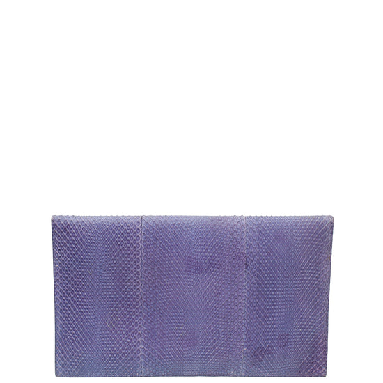 YSL Violet Aged Python Uptown Pouch