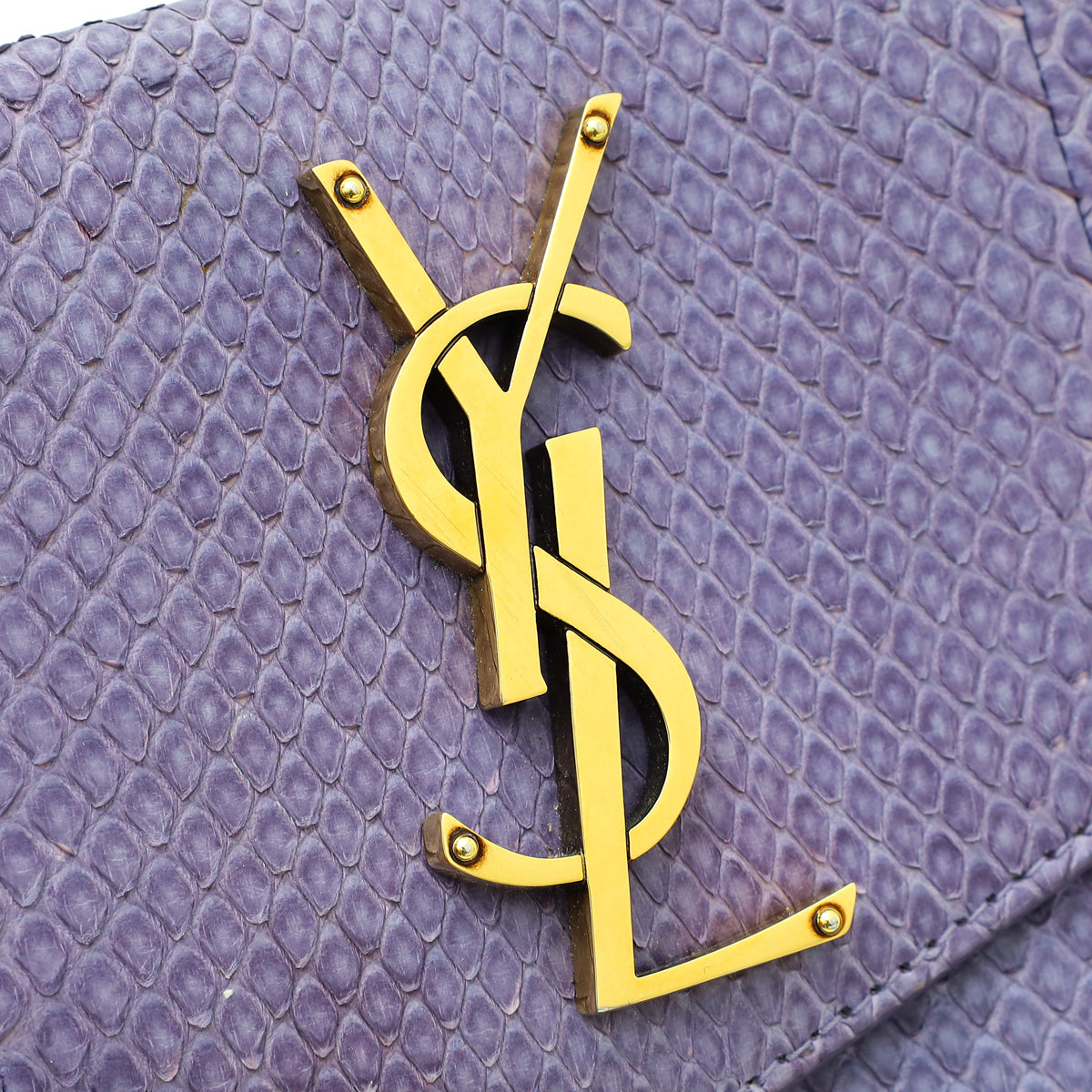 YSL Violet Aged Python Uptown Pouch