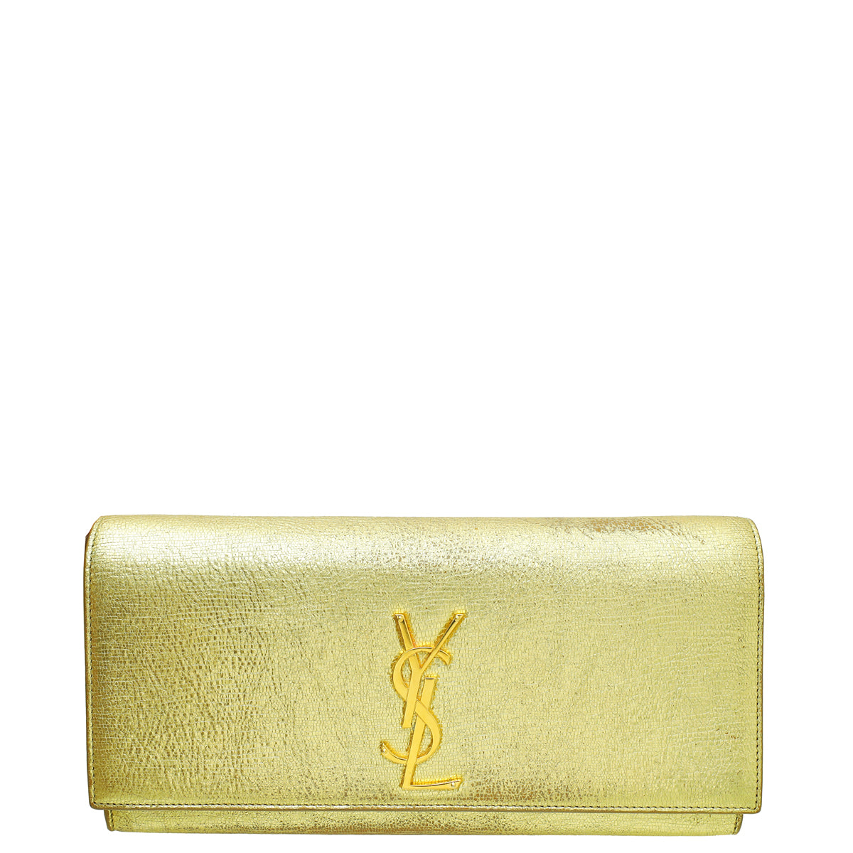 YSL Metallic Gold Classic Cassandre Clutch-YSL-THE CLOSET