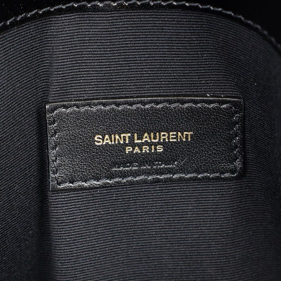YSL Black Monogram Envelope Large Clutch