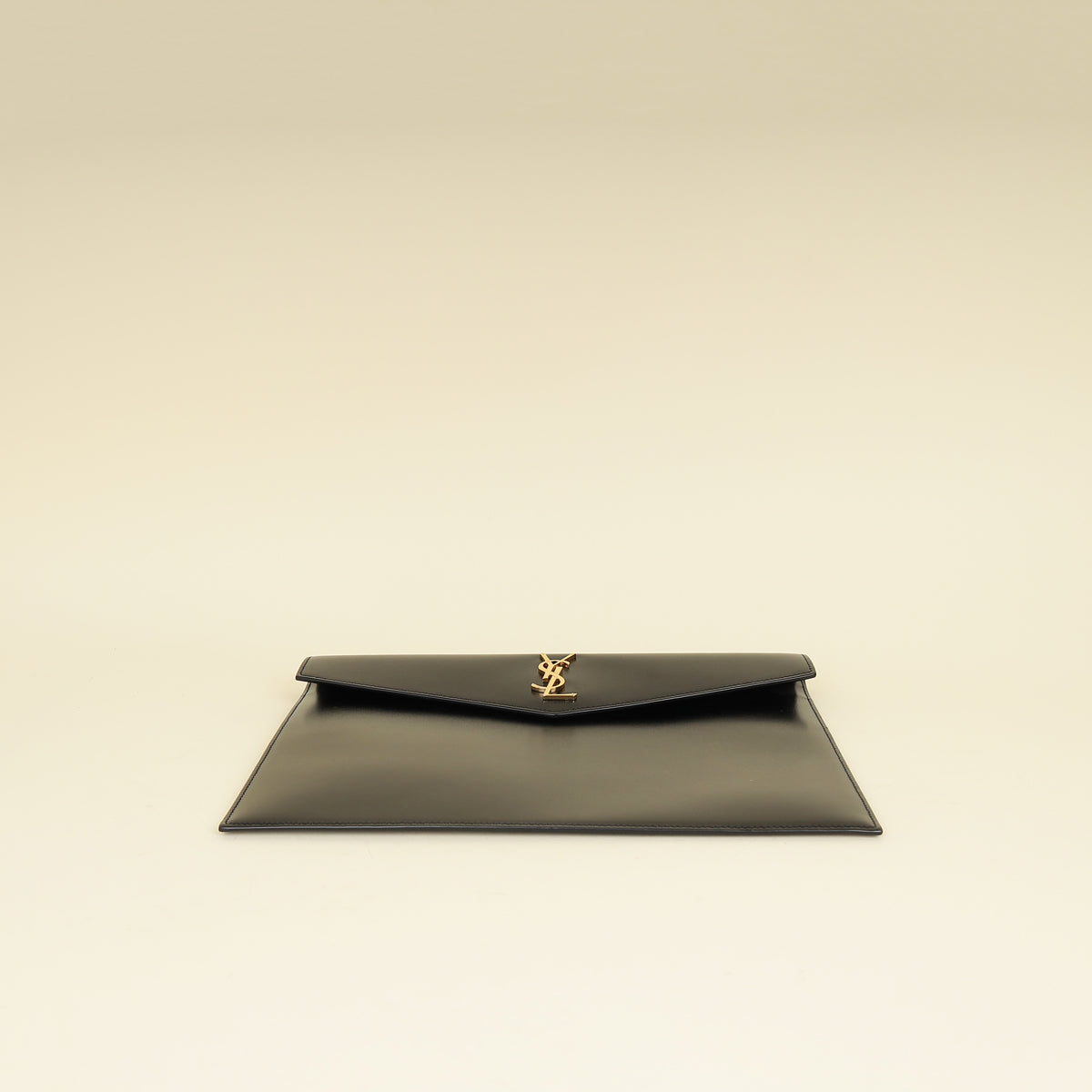 YSL Black Monogram Envelope Large Clutch