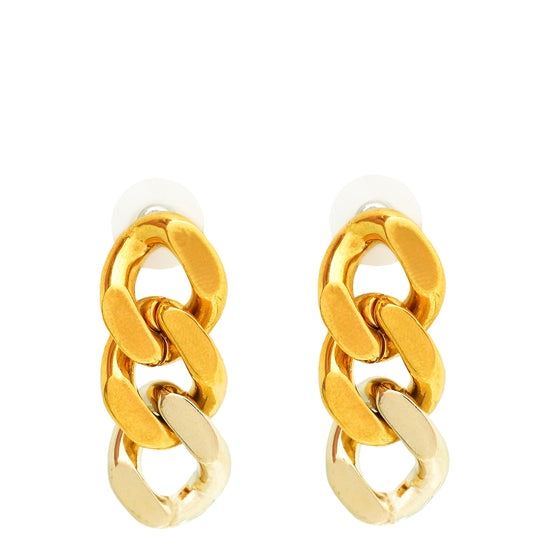 YSL Three Curb Chain Links Earrings