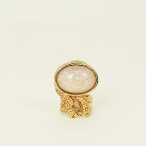 YSL Beige Arty Ring 8