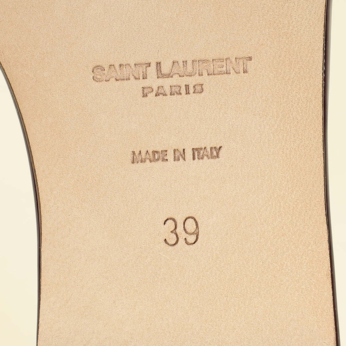 YSL Burgundy Tribute Flat Sandals 39-YSL-THE CLOSET