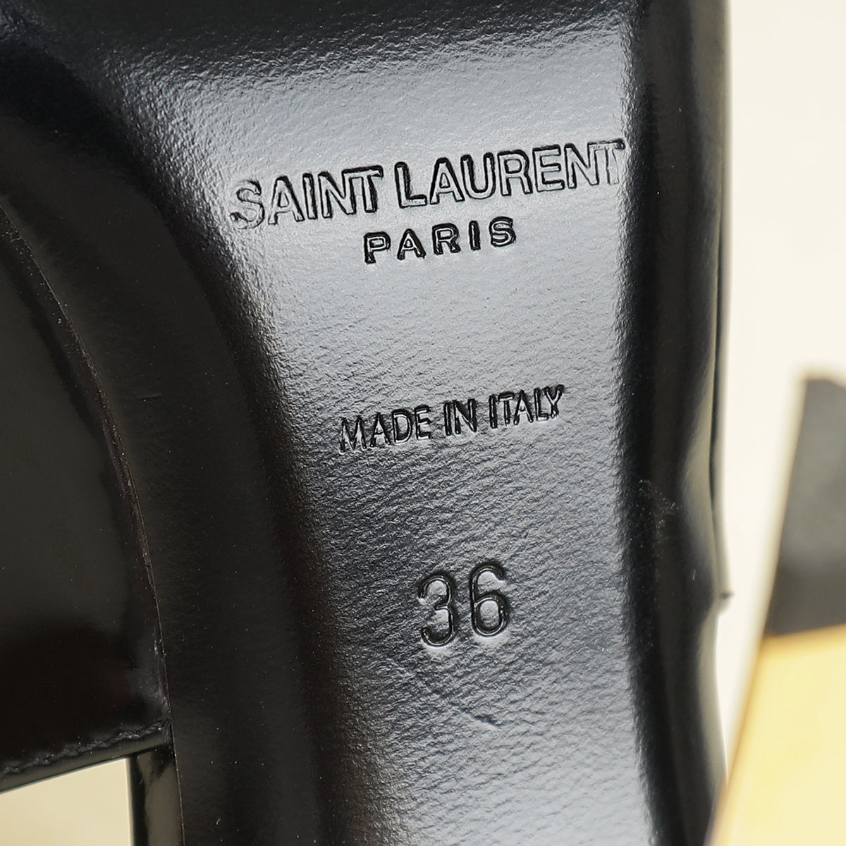 YSL Black Lee Slingback Pumps 36