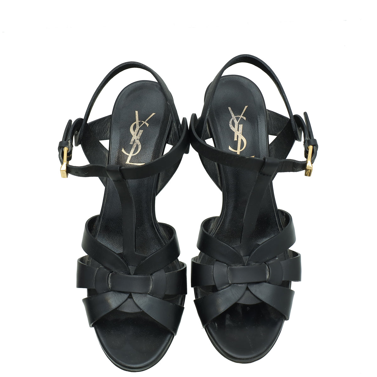 YSL Black Tribute Sandal 36