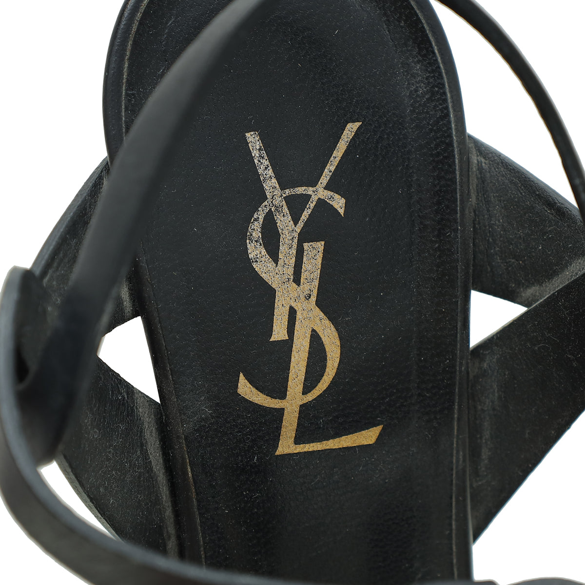 YSL Black Tribute Sandal 36