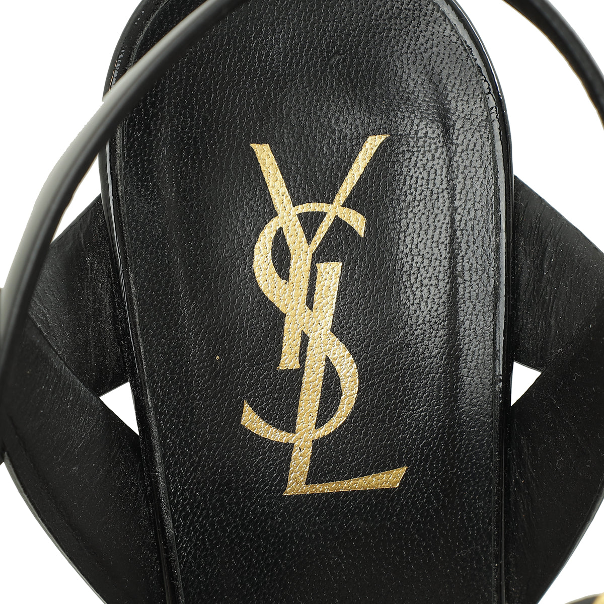 YSL Black High Heeled Tribute Sandals 37.5